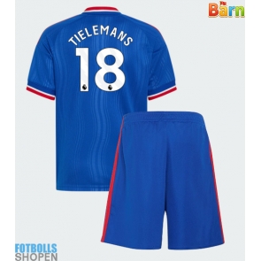 Billiga Manchester United Youri Tielemans #18 Bortatröja Barn 2026-27 Kortärmad (+ Korta byxor)